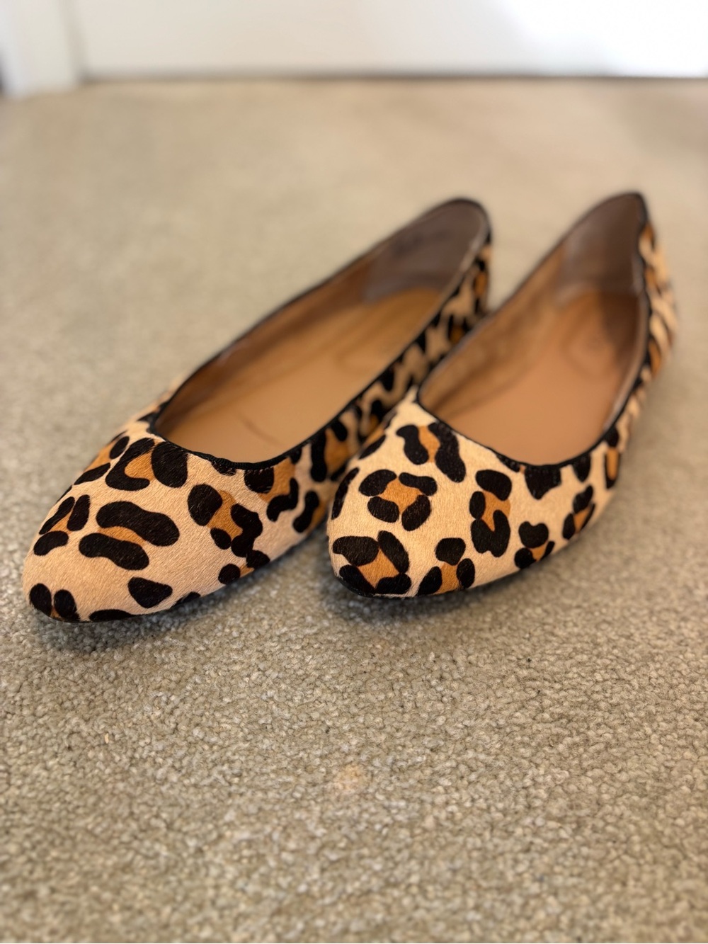 Me Too Geneva Leopard Print Calf Hair Ballet Flats Slip On Shoes Size 10 M⁠